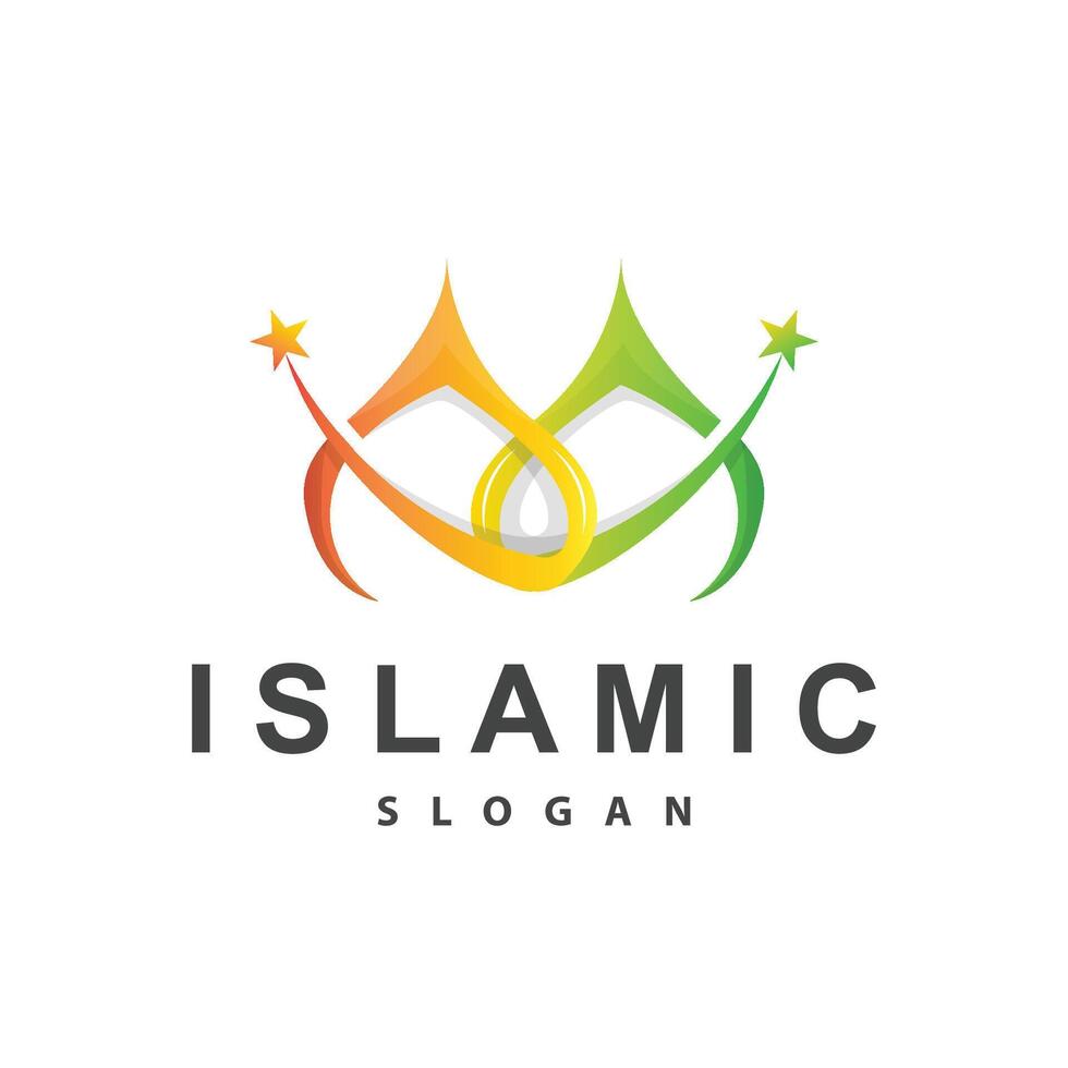 Mosque logo ramadan day design template vector silhouette Islamic place of worship