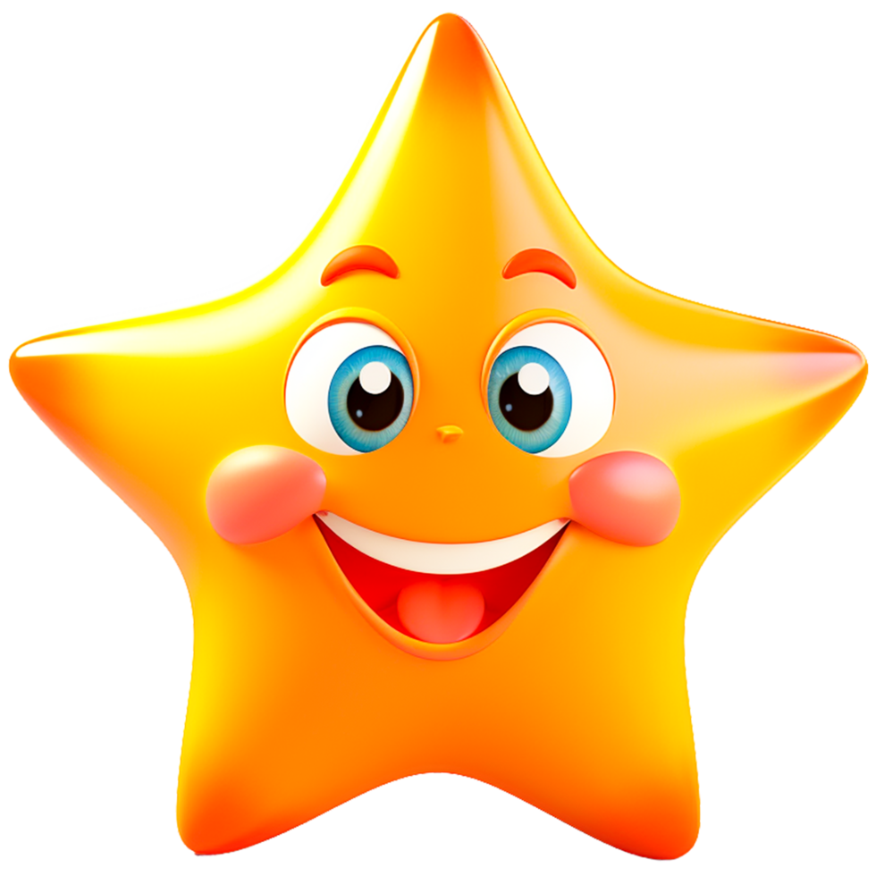 AI generated Star struck emoji on transparent png
