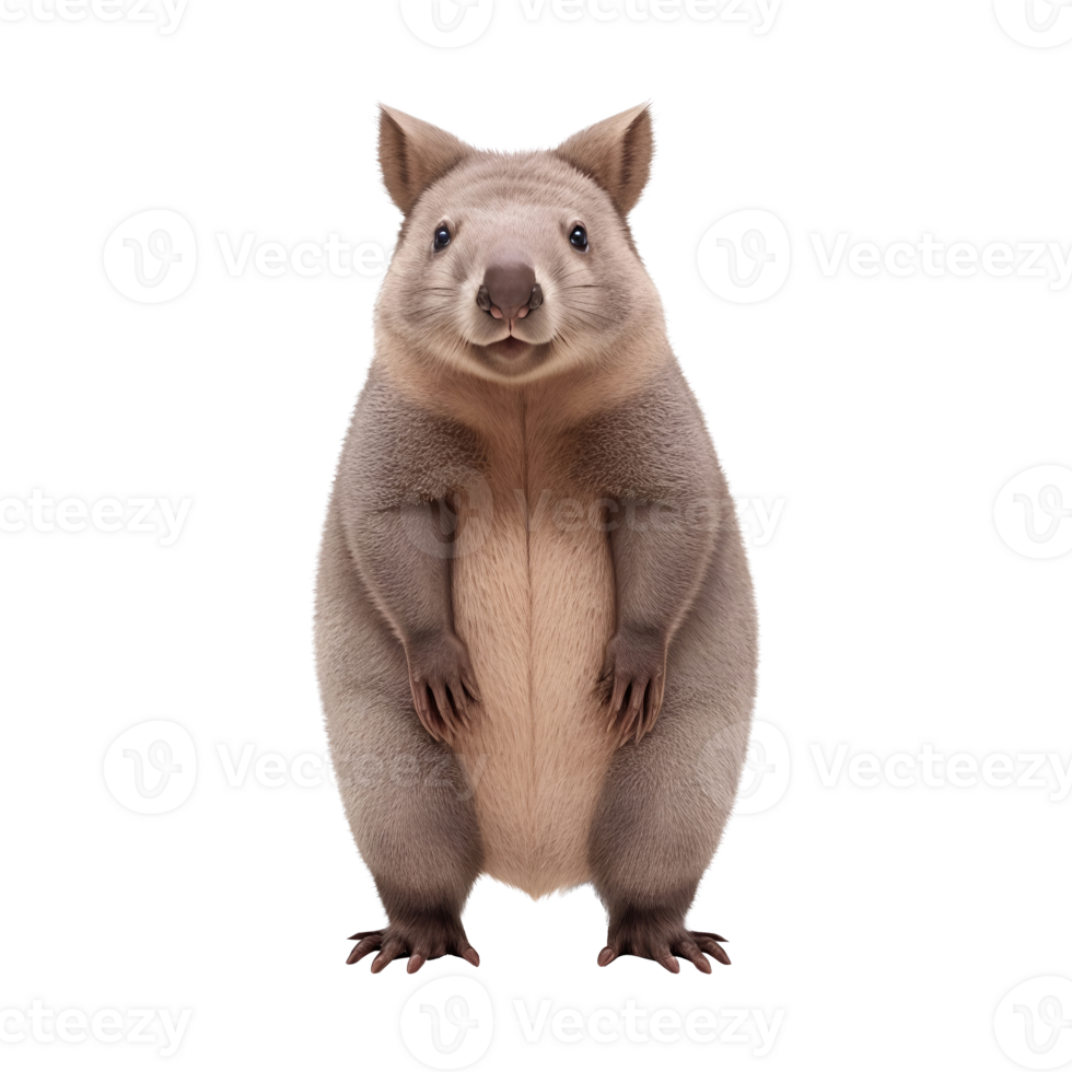 AI generated Realistic wombat isolated on transparent background png