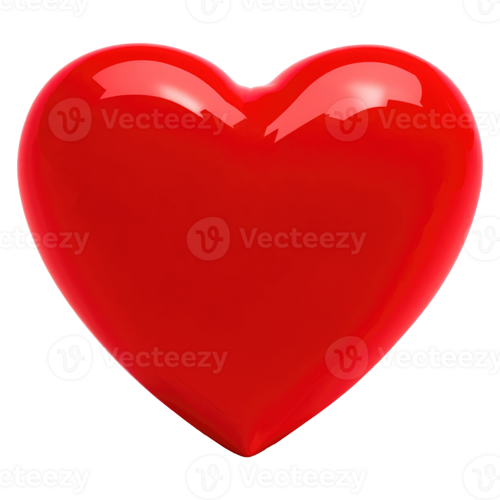 AI generated Red heart isolated on transparent background png