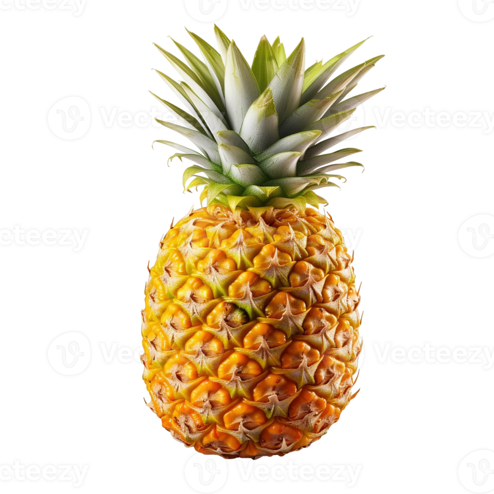 AI generated Pineapple With Green Leaves Created With Generative AI Technology png