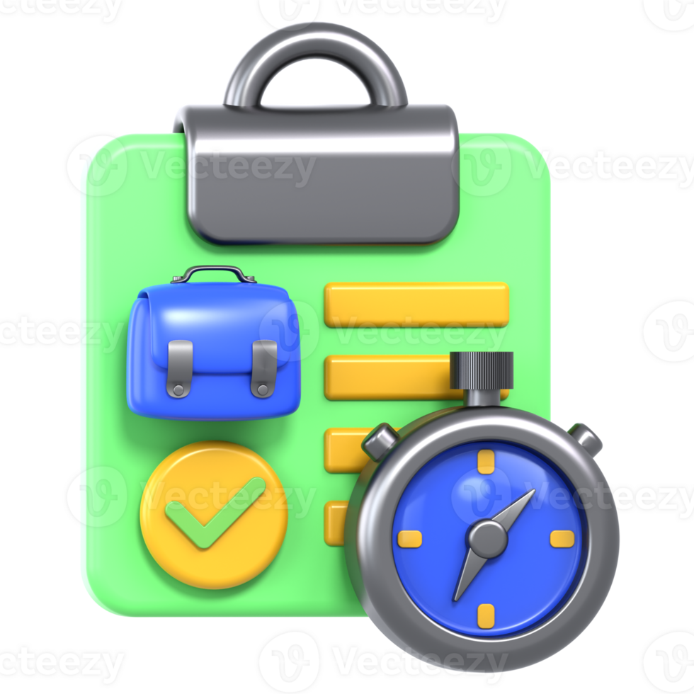 3D Illustration Business project completion time png