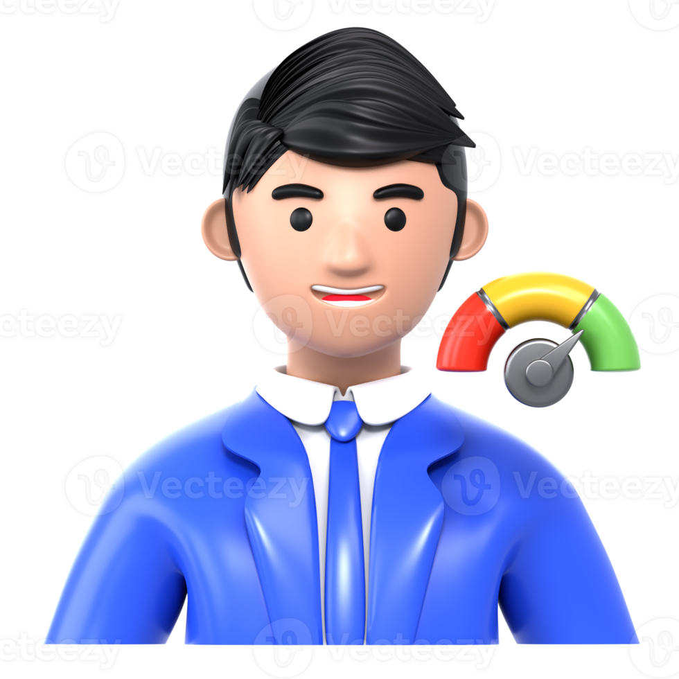 3D Illustration Business employee performance png
