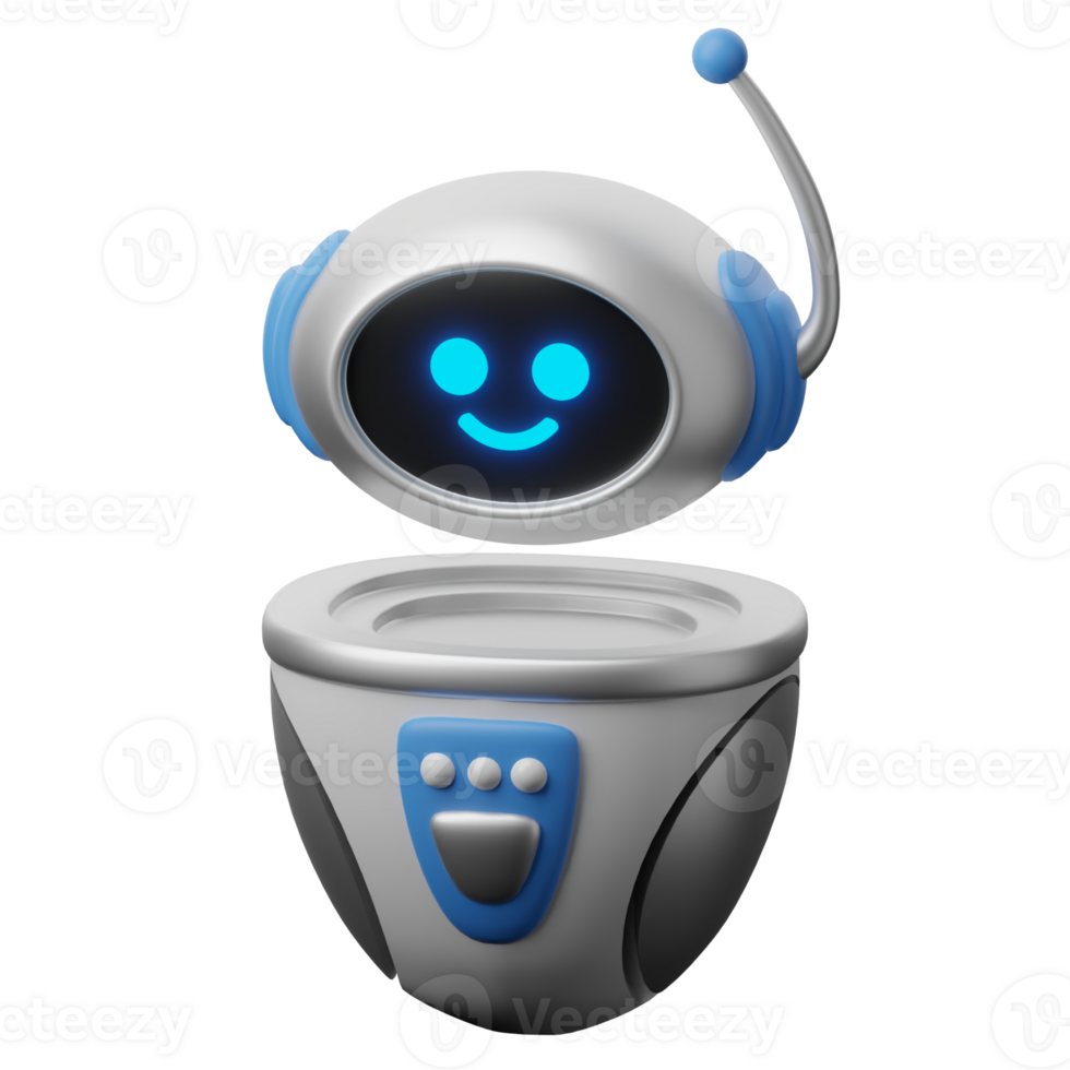 3D Illustration Robot Technology futuristic android robot png
