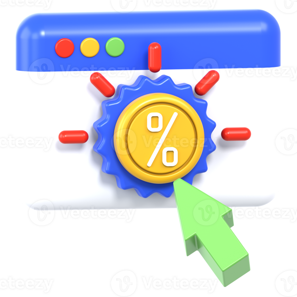 3D Illustration Business clickthrough rate png
