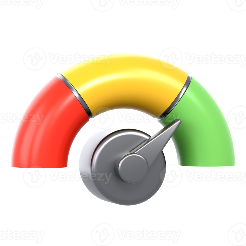 3D Illustration Business high performance gauge png