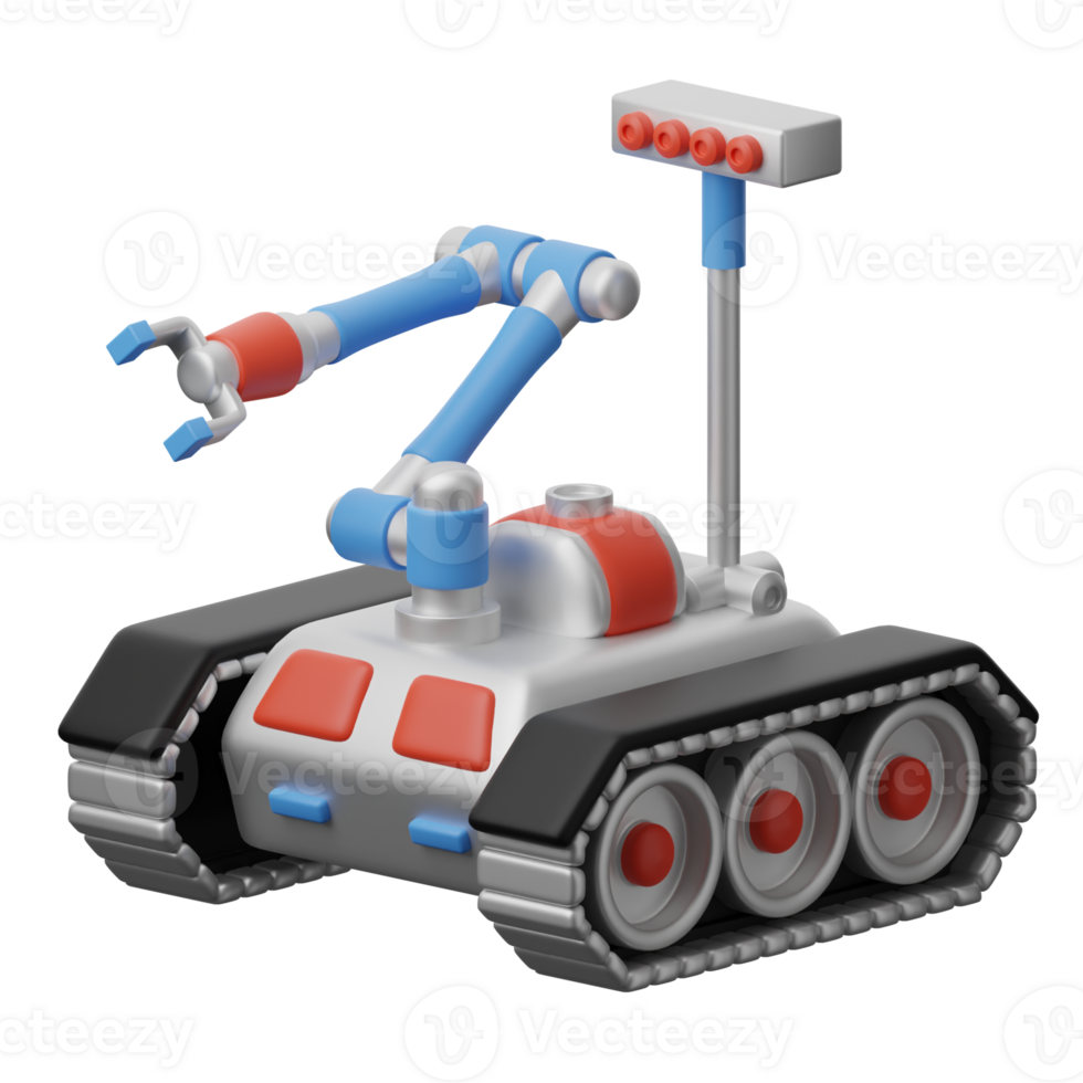 3d ilustração robô tecnologia robô militares png