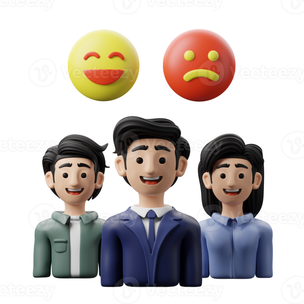 3D Illustration Business Teamwork feedback png