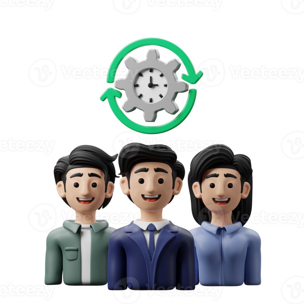 3D Illustration Business Teamwork productivity png