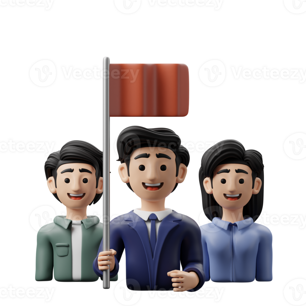 3D Illustration Business Teamwork leadership png