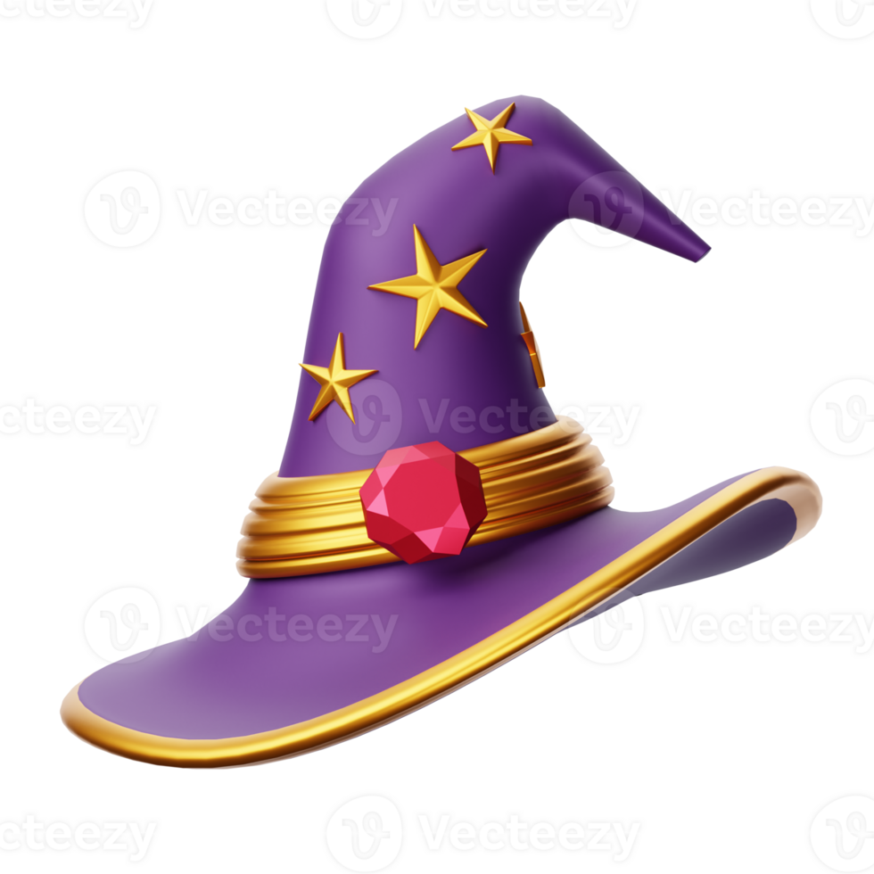 3D Fantasy Illustration wizard hat png