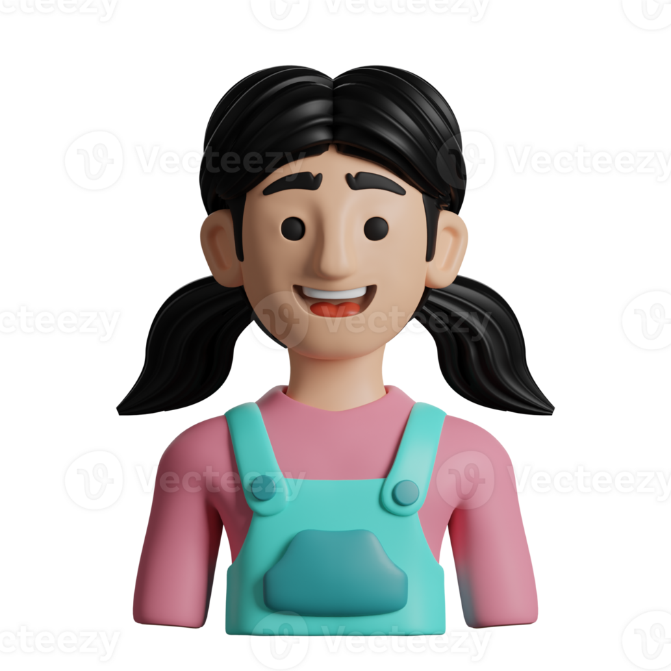 3D Illustration Family girl png