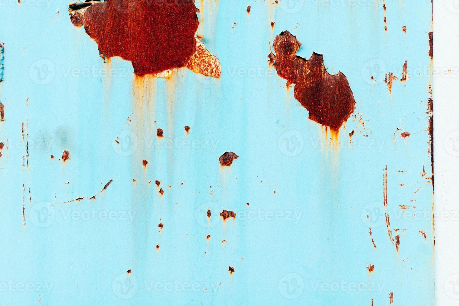 A rusty corrugated iron metal texture. photo