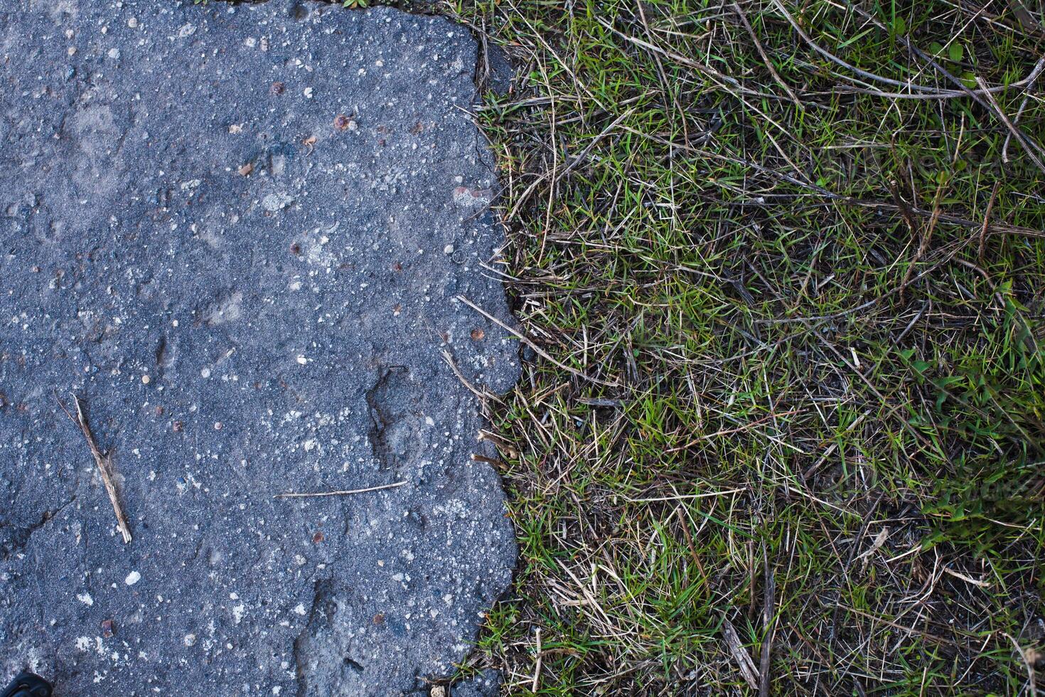 Texture of Cracks on asphalt background photo