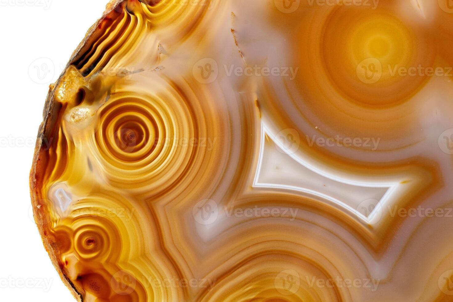 Macro stone Agate mineral on white background photo