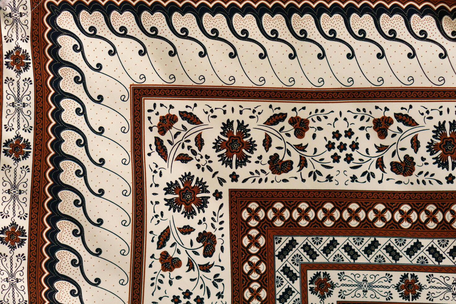 A traditional Indonesian fabric, namely batik cloth. Indonesia with elegant classic motif photo