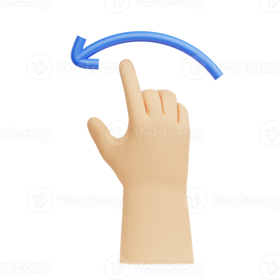 3D Illustration swipe left png
