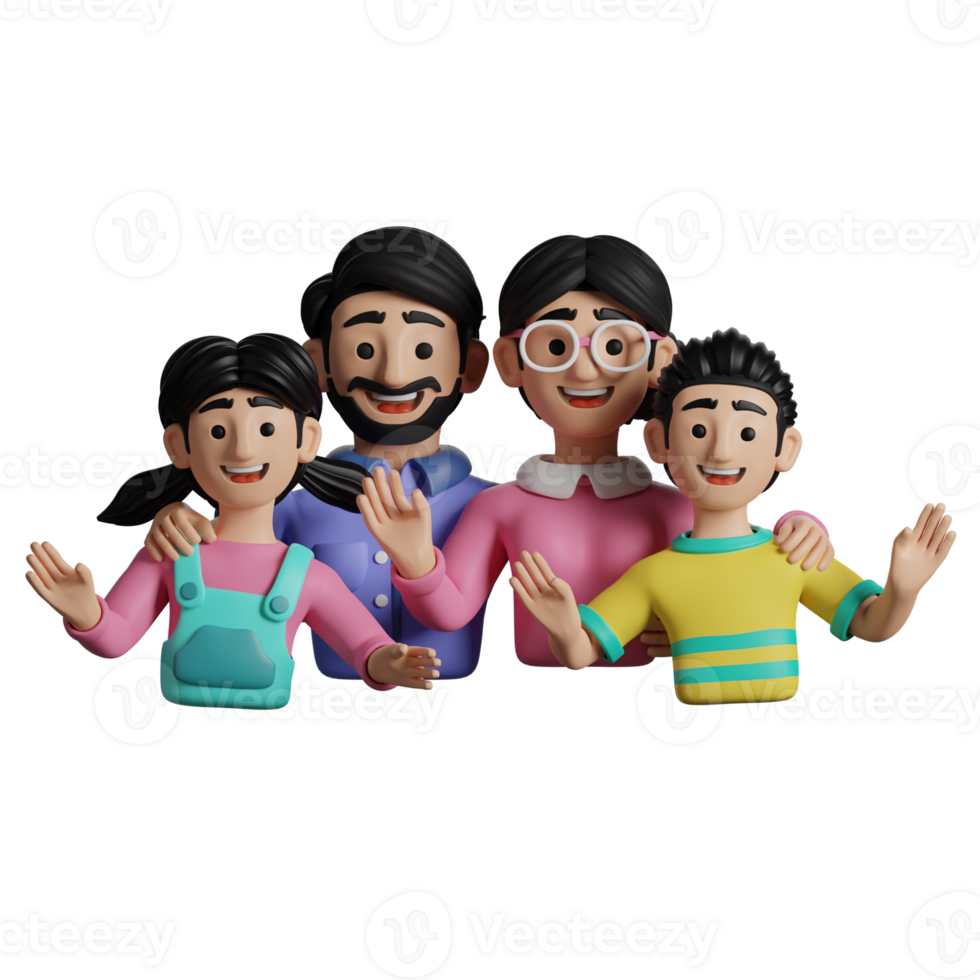 3D Illustration Family gathering png