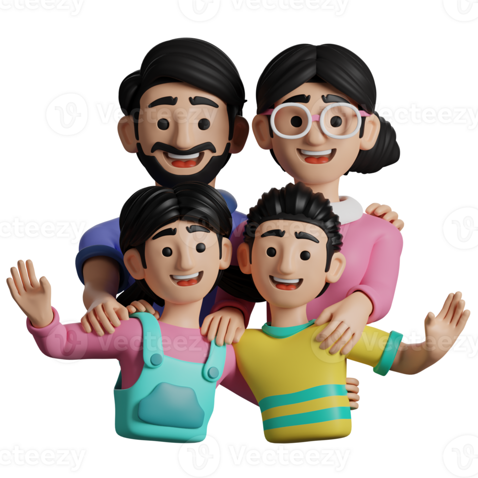 3D Illustration Family bonding png