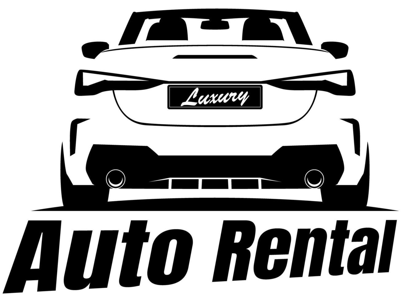 car rental logo design concept vector art