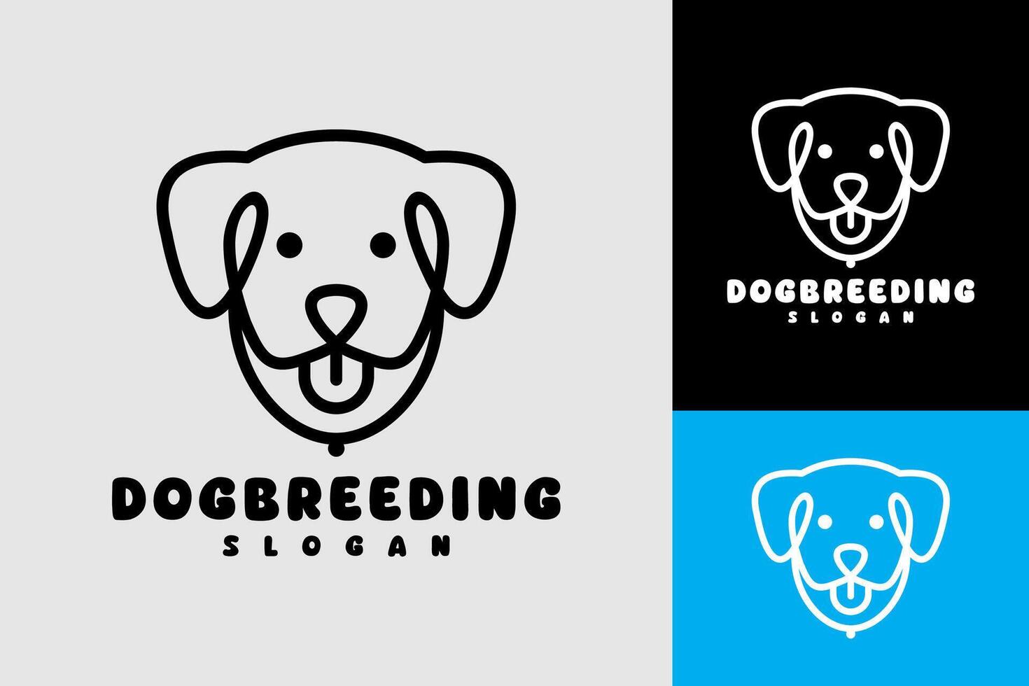 perro raza mascota logo diseño vector