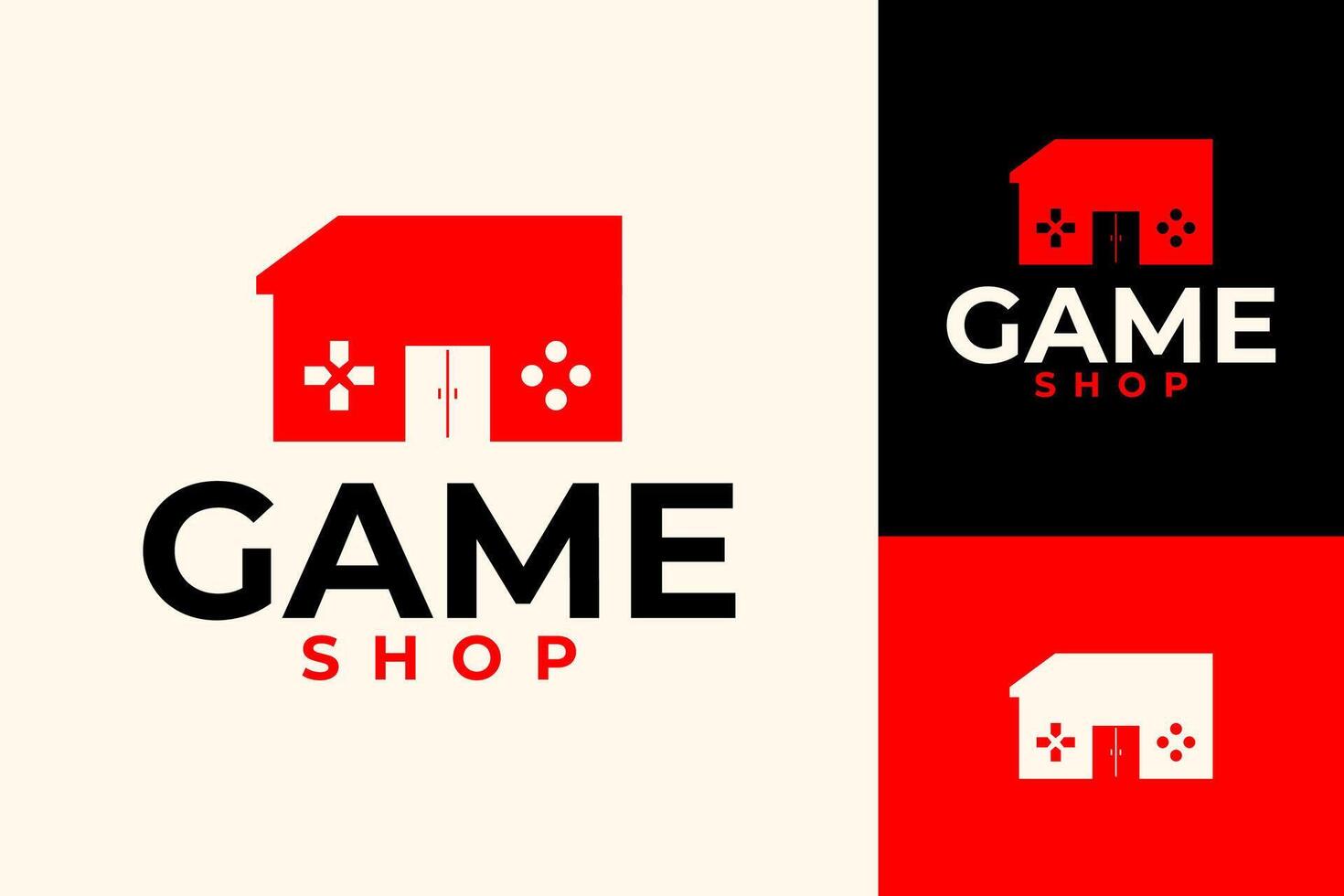 Joystick Arcade Game Store Logo Design vector