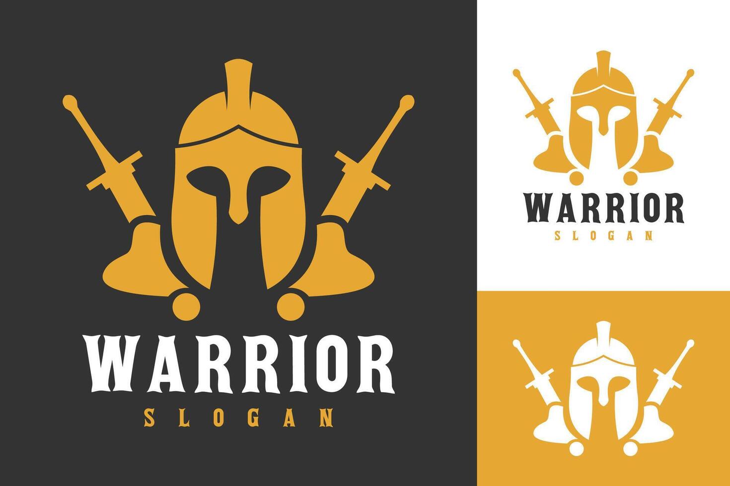 Vector Warrior Helmet Knight Logo Design