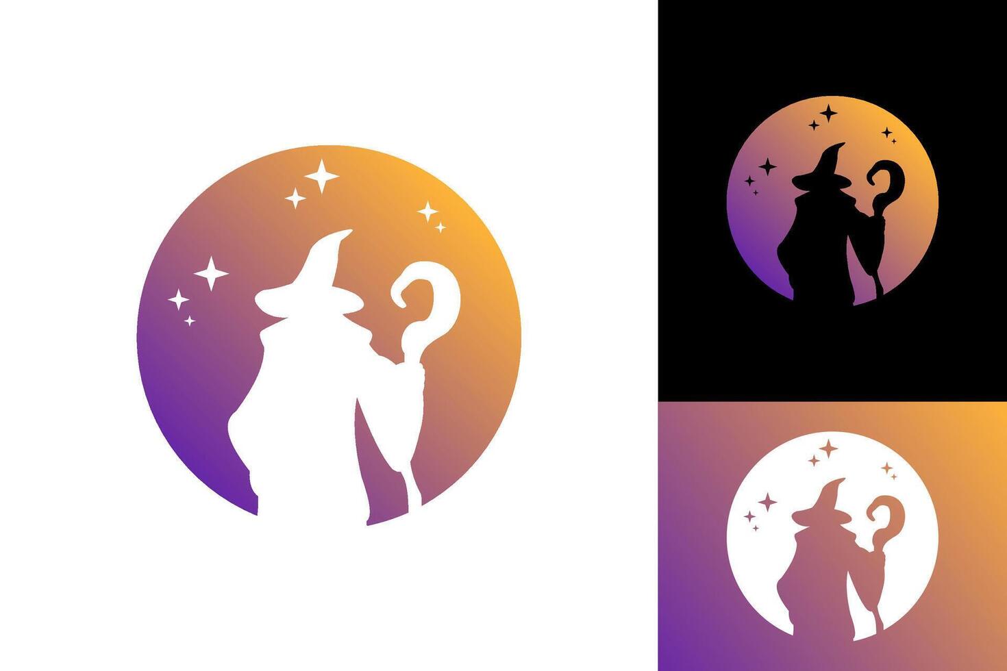 Wizard Hat Person Magician Magic Fantasy Vector Design