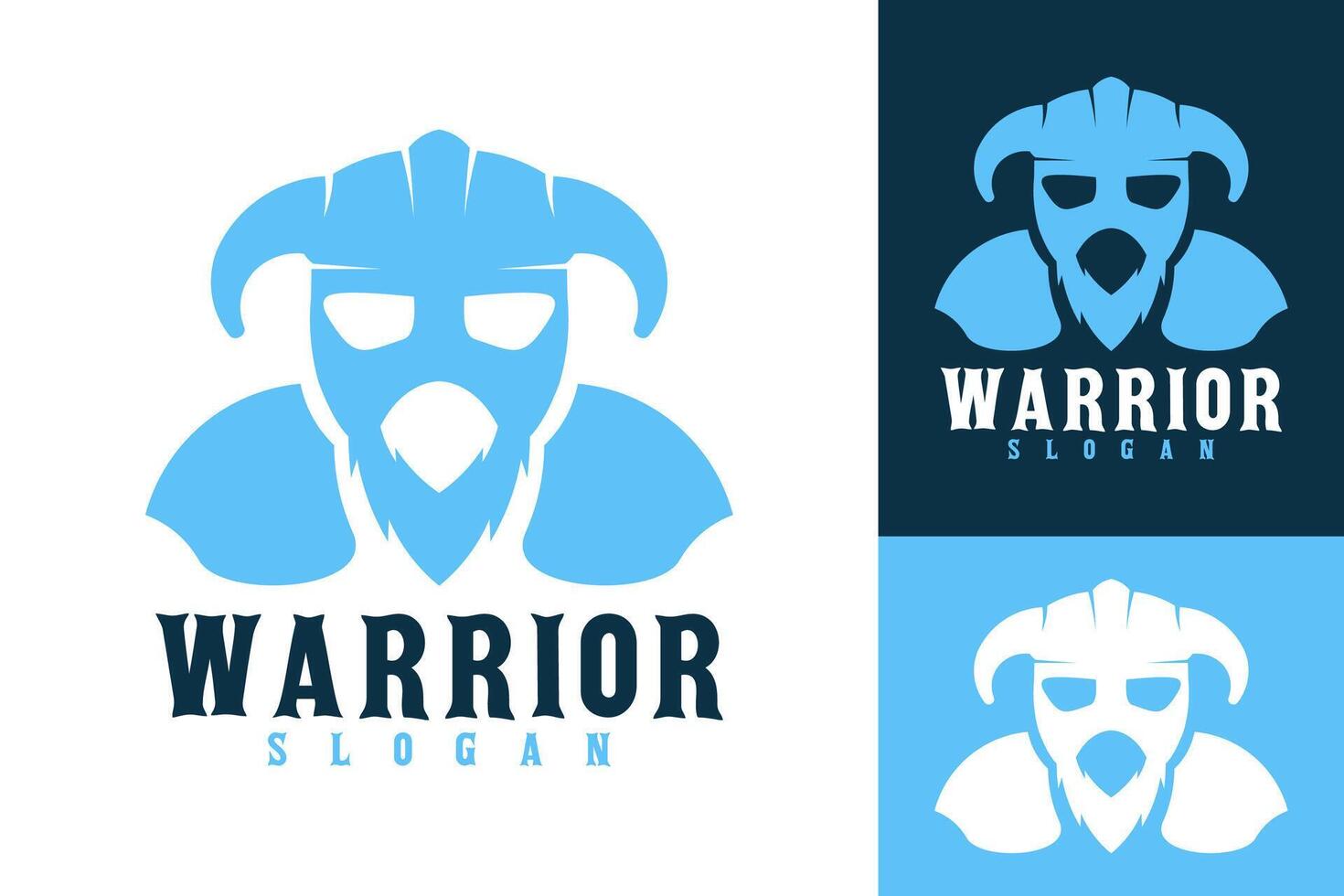 vector guerrero casco Caballero logo diseño