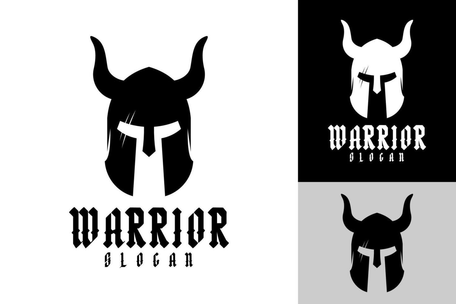 Vector Warrior Helmet Knight Logo Design