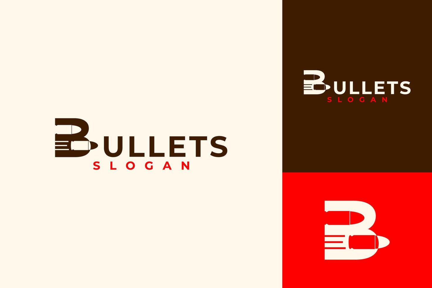 Letter B Bullets Shot Gun Logo Design vector