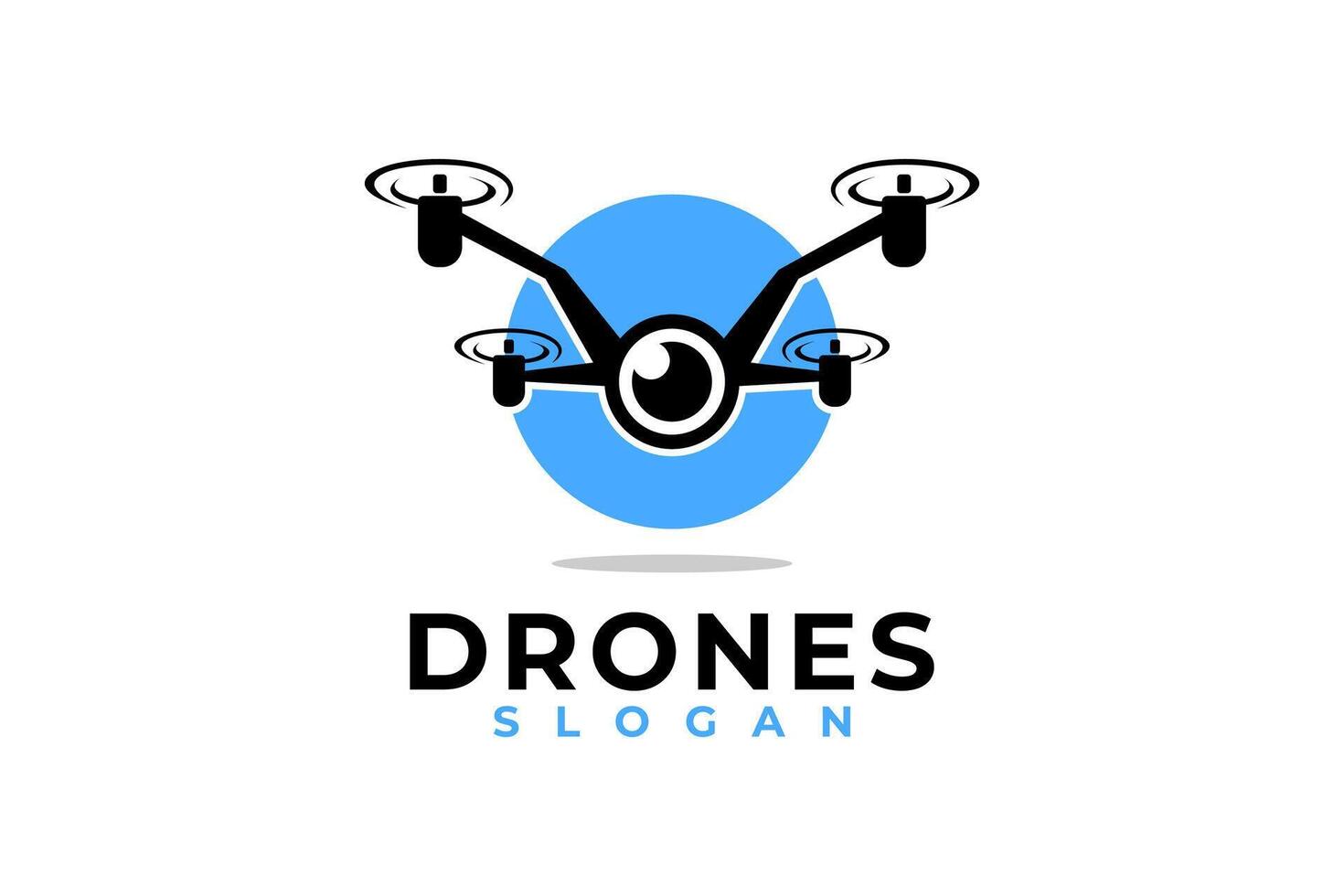 Drone with Camera Vector Logo Design