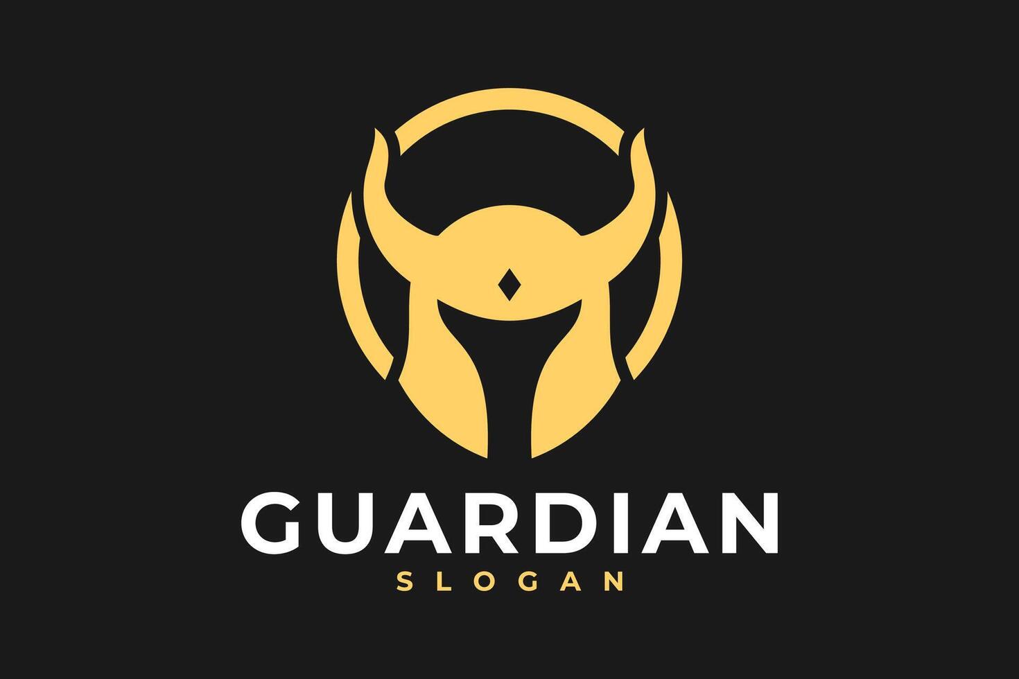 guerrero guardián vector logo diseño
