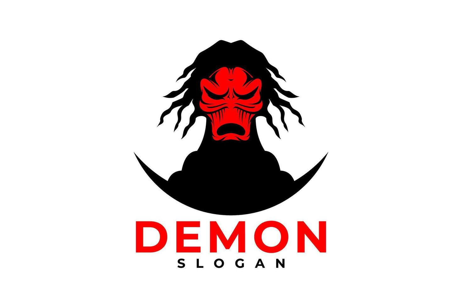 Creepy character vector logo design