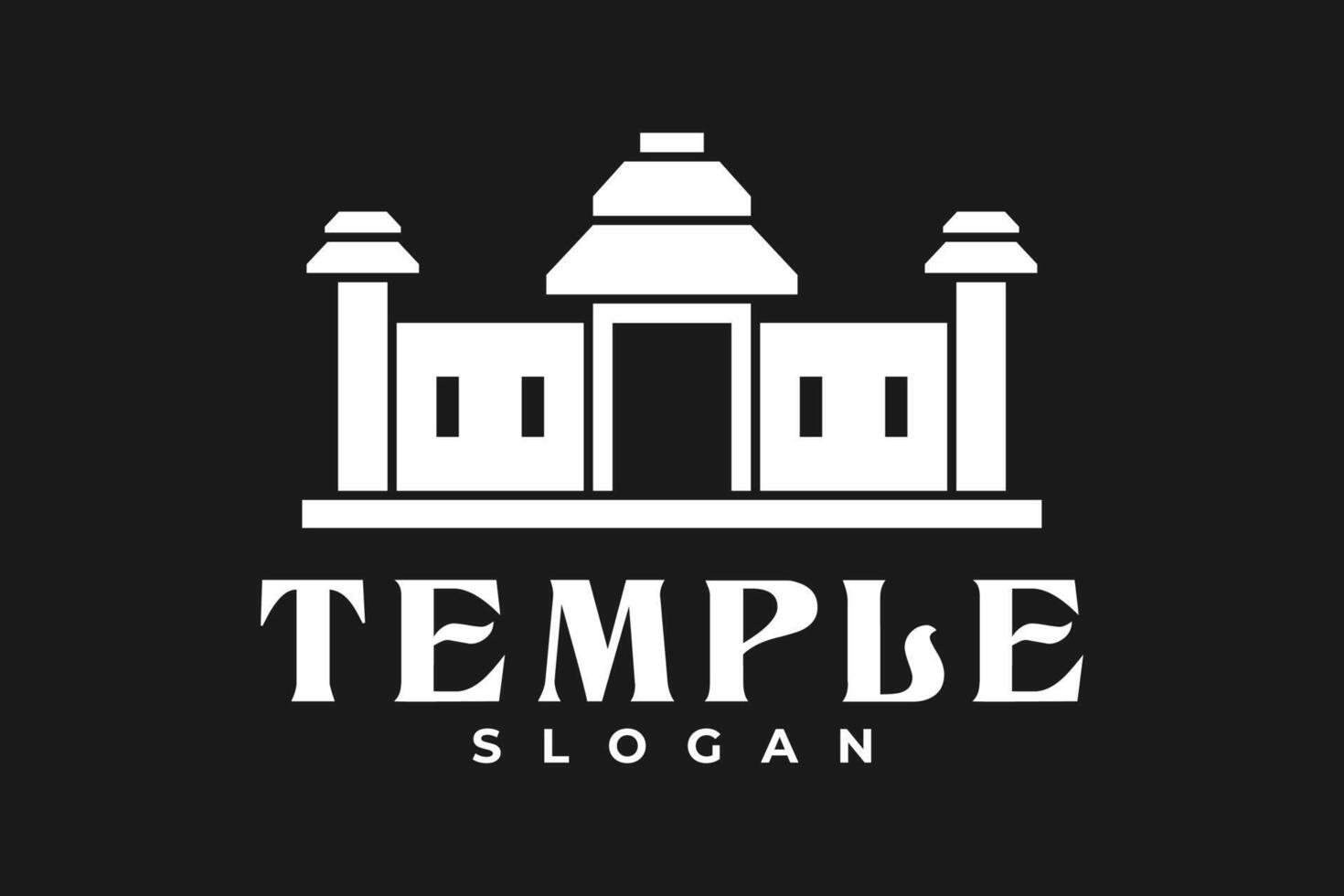 vector templo edificio logo diseño