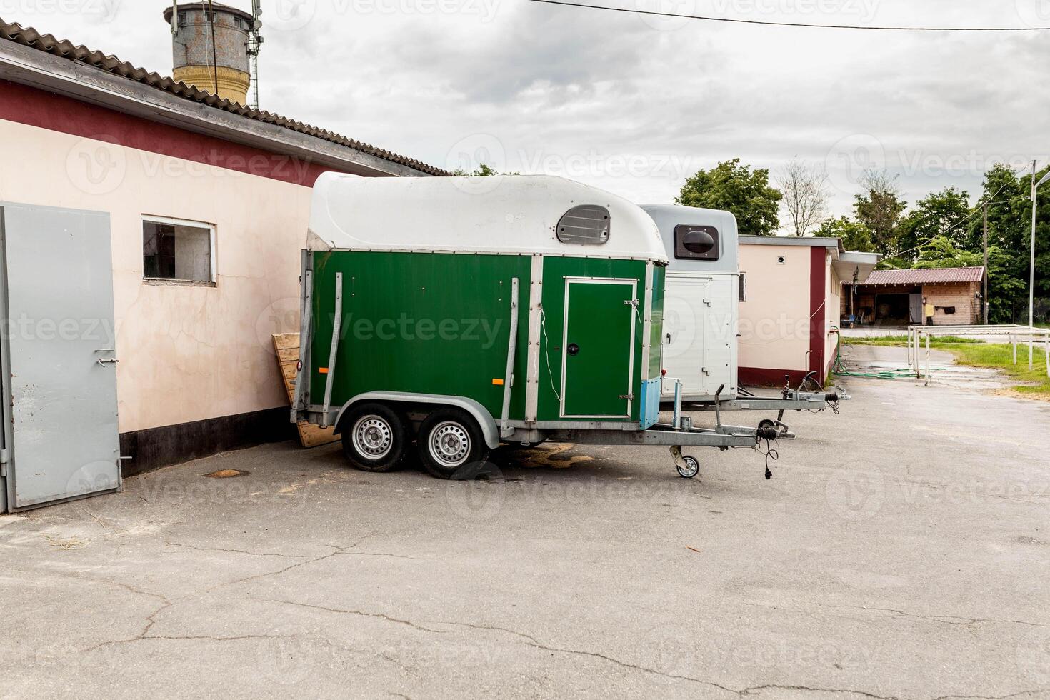 Special built trailer for transporting animals such as camels and horses photo