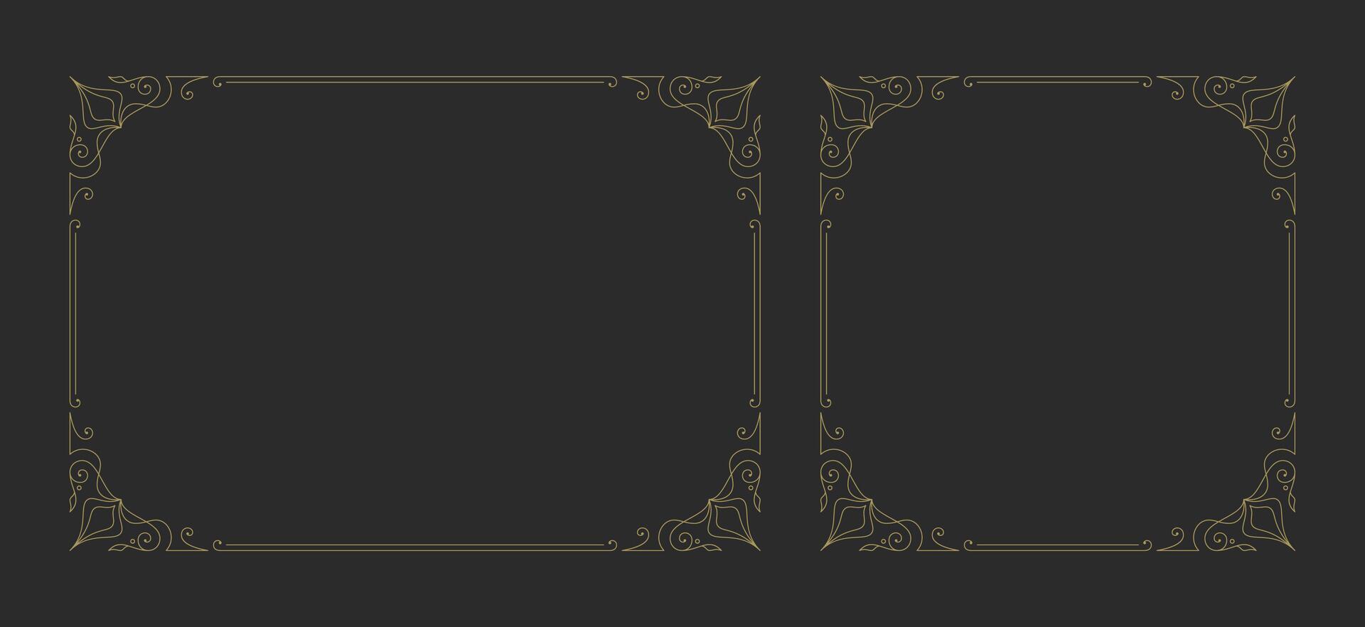 Decorative vintage ornament frame vector design element