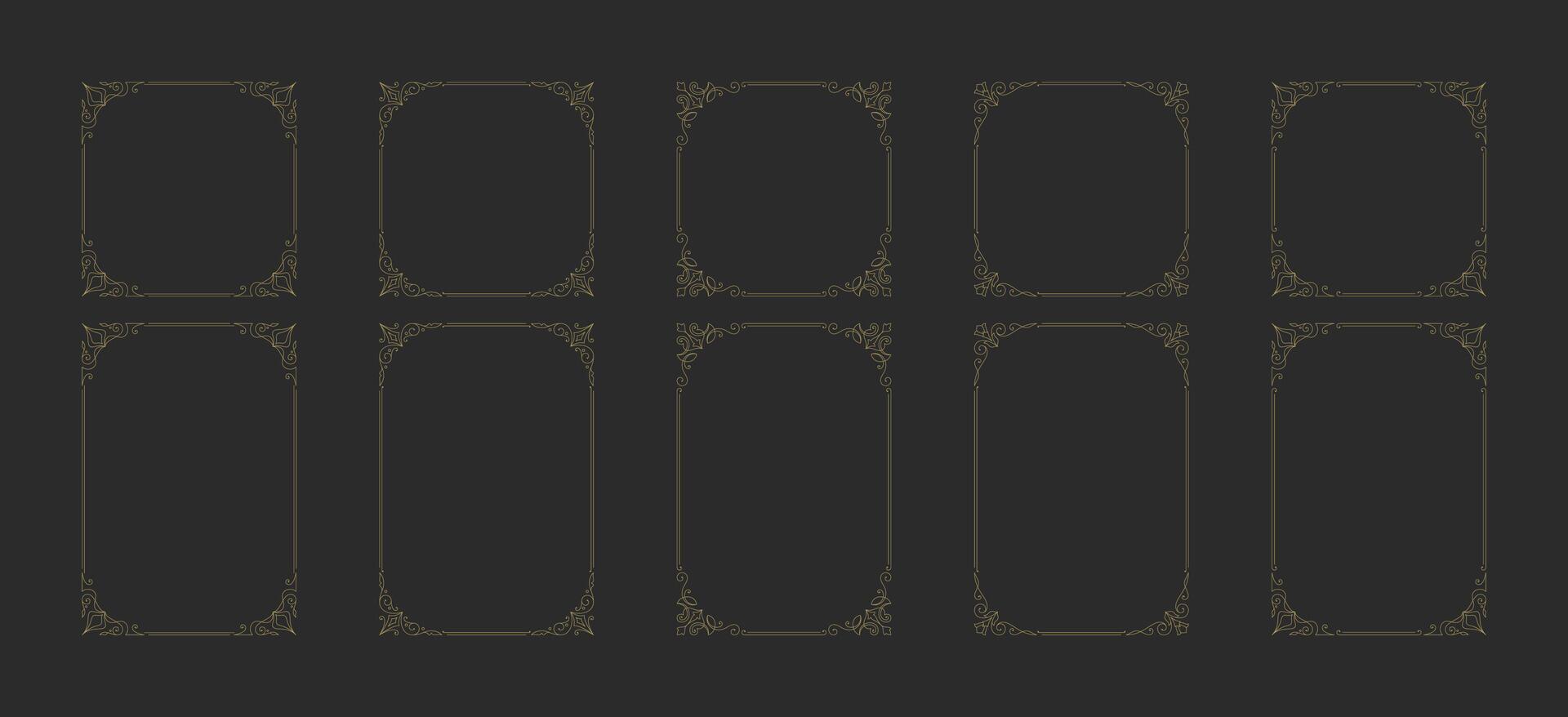 Decorative vintage ornament frames vector design elements set