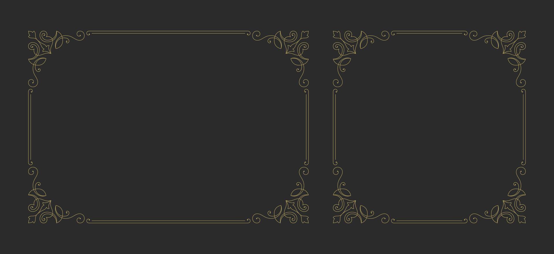 Decorative vintage ornament frame vector design element