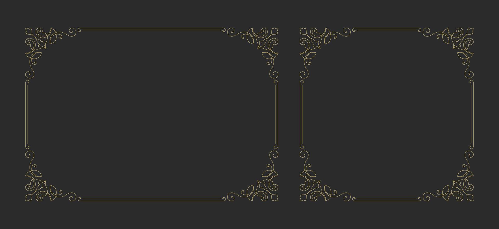 Decorative vintage ornament frame vector design element