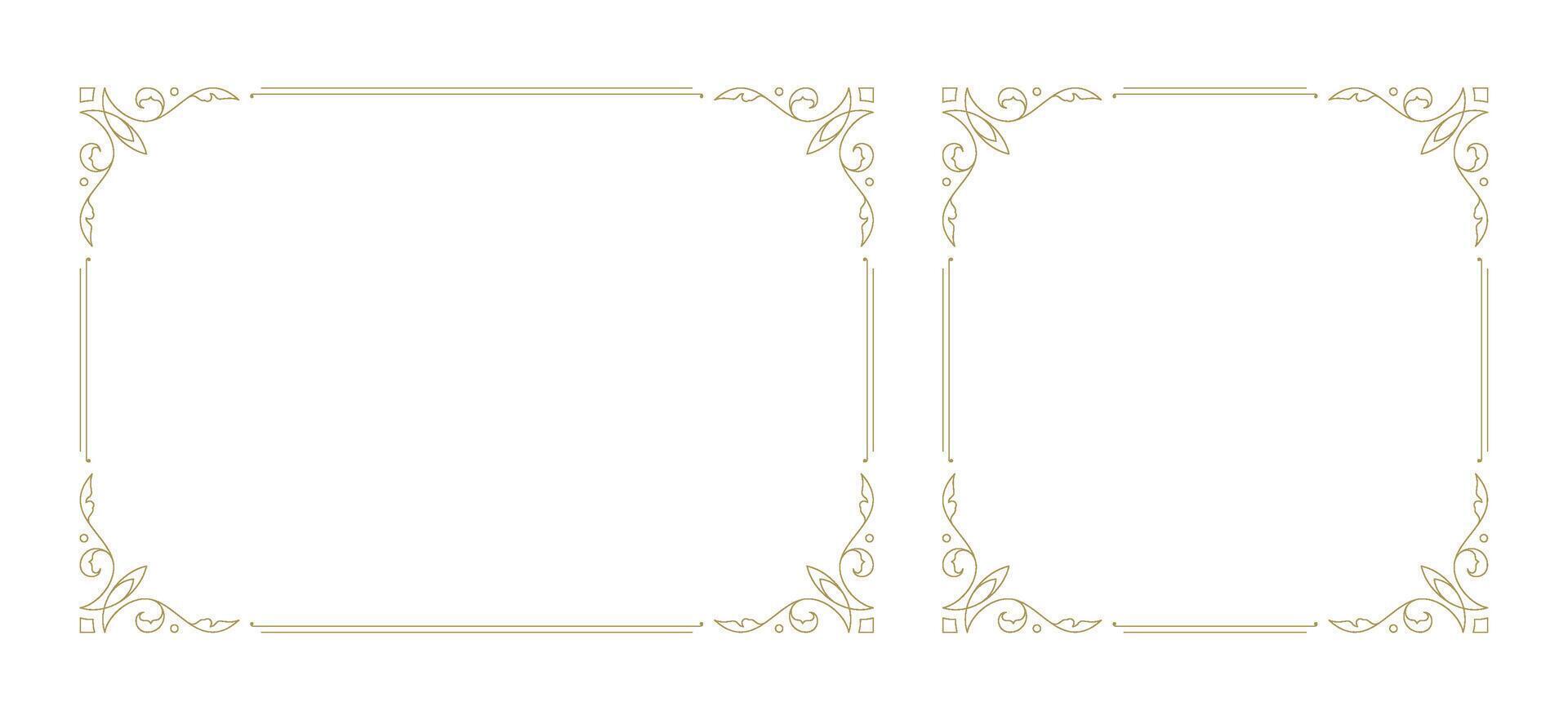 Decorative vintage ornament frame vector design element