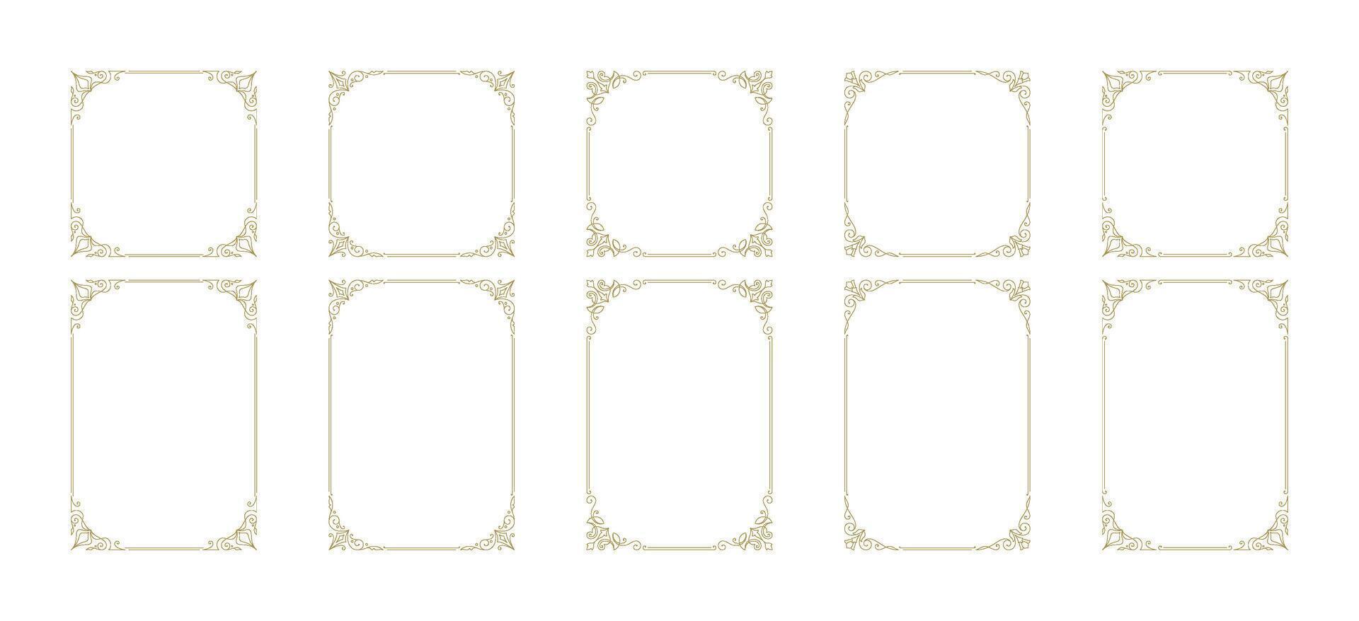 Decorative vintage ornament frames vector design elements set