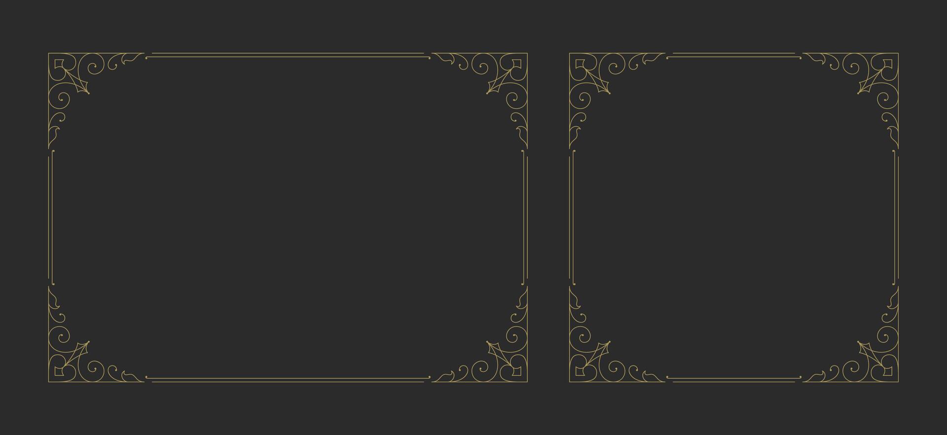 Decorative vintage ornament frame vector design element