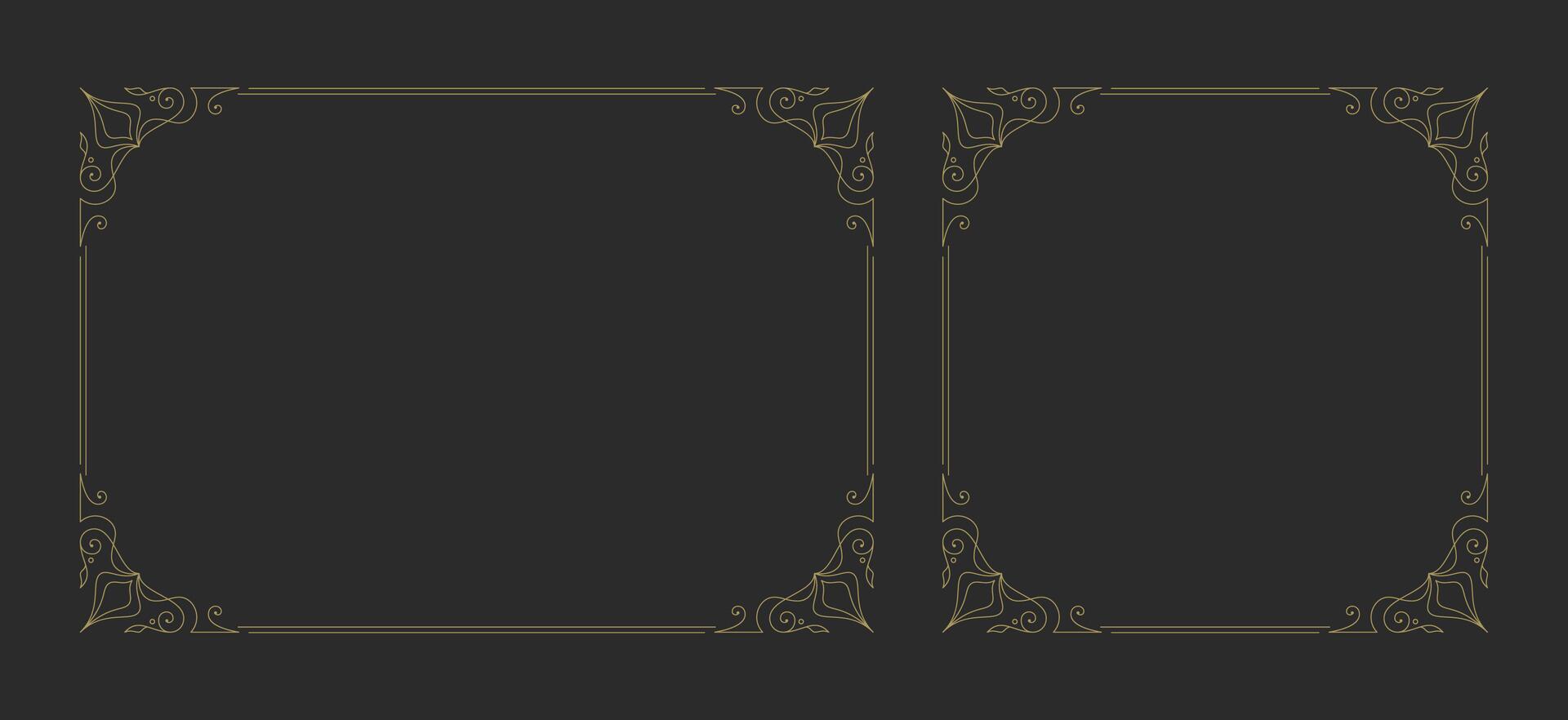 Decorative vintage ornament frame vector design element