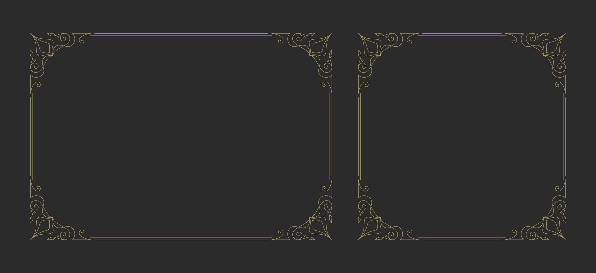 Decorative vintage ornament frame vector design element