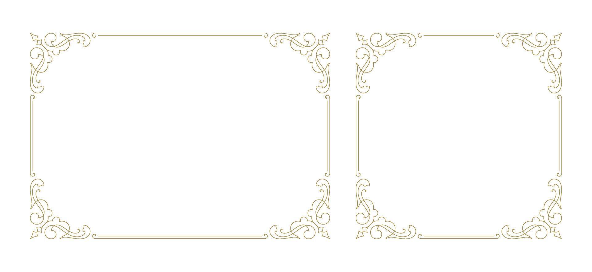 Decorative vintage ornament frame vector design element