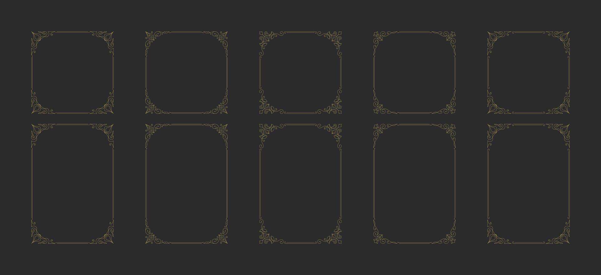 Decorative vintage ornament frames vector design elements set