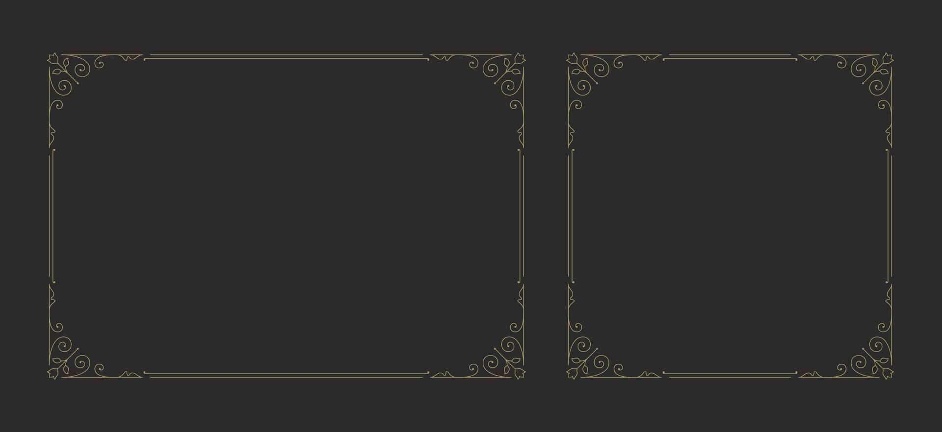 Decorative vintage ornament frame vector design element