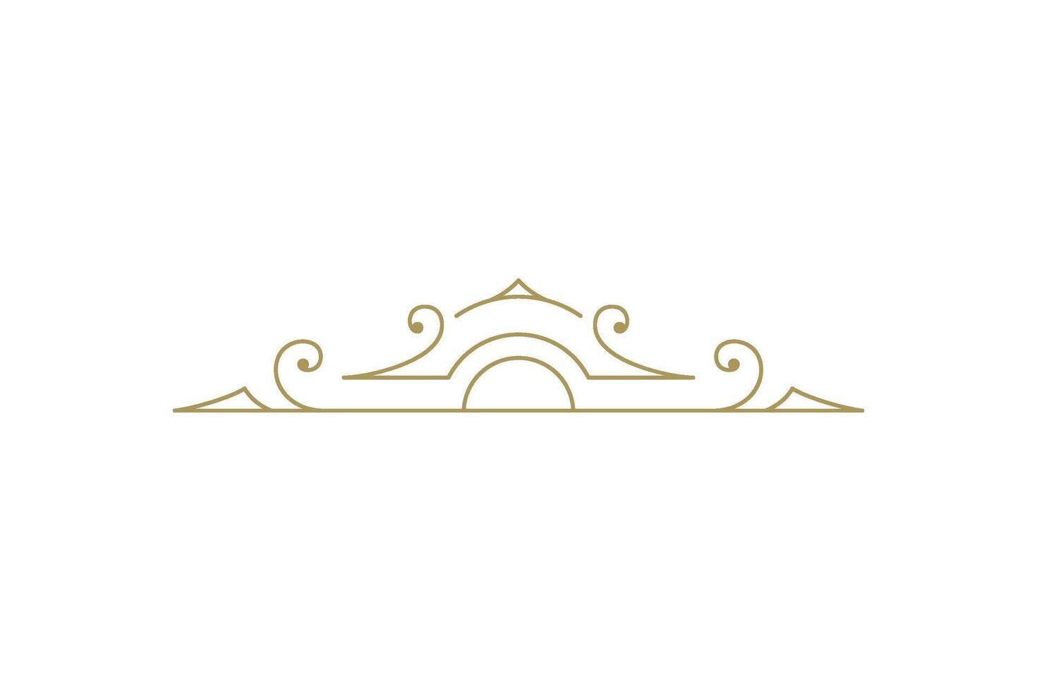 Vintage ornament swirl text divider filigree calligraphic vector illustration