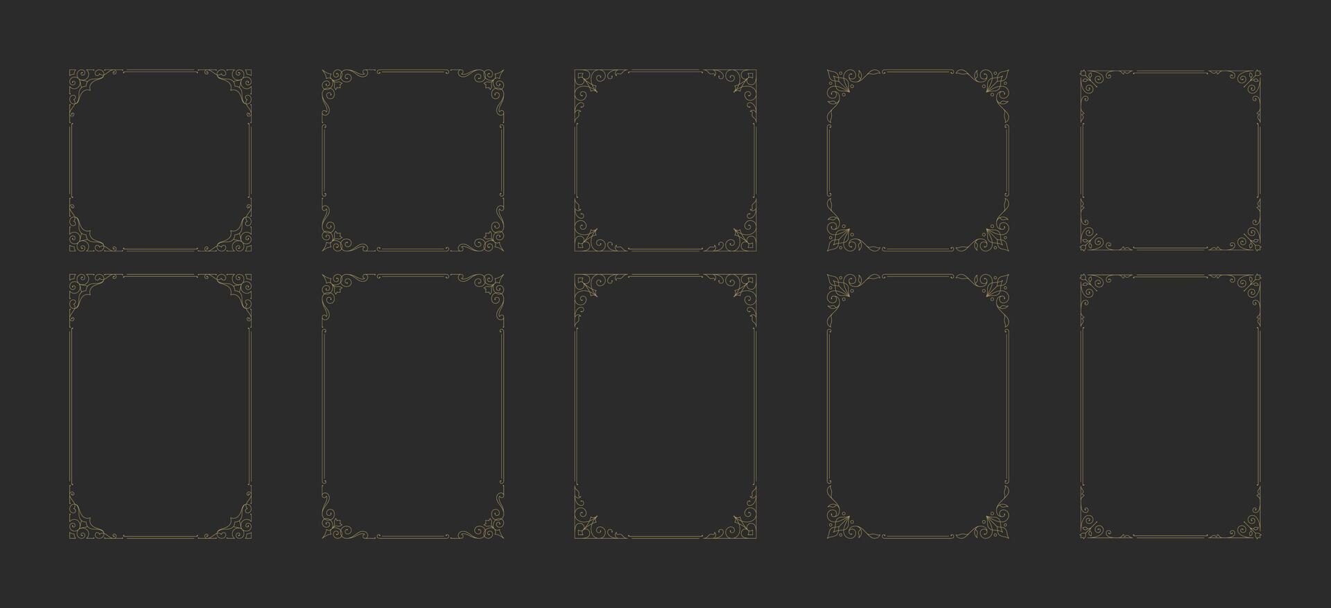 Decorative vintage ornament frames vector design elements set